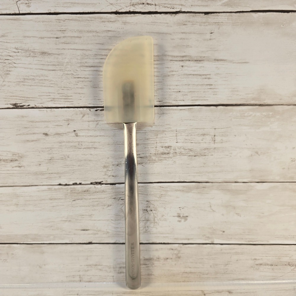 Williams Sonoma Silicone Spatula Stainless‎ Steel Handle White Scraper Kitchen